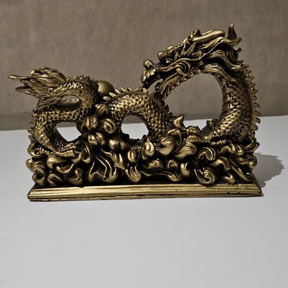 Money Manifest Chinese Dragon with Ball Feng Shui Home Decor Heavy - Picture 7 of 12